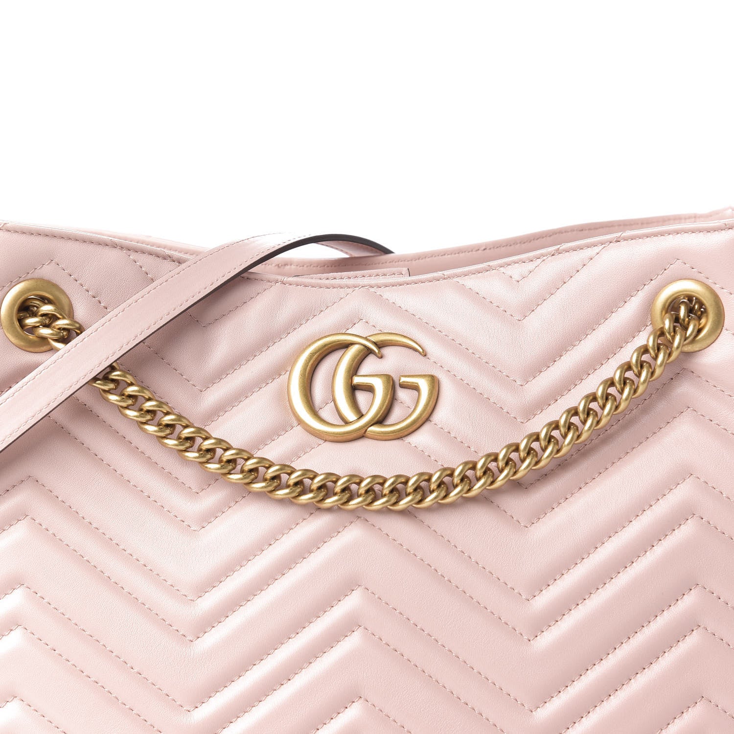 Gucci Calfskin Matelasse Medium GG Marmont Shoulder Tote Bag Perfect Pink 11 of 11