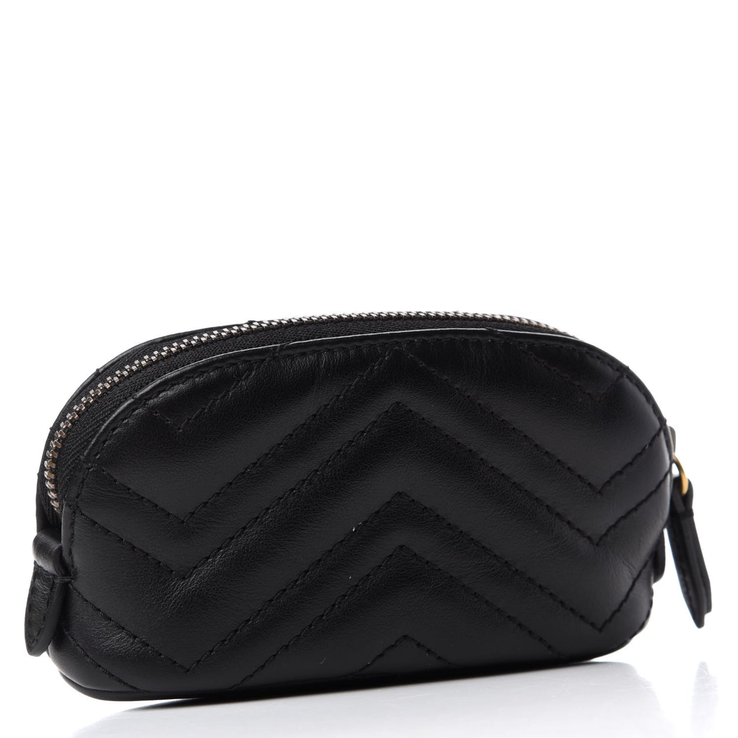 Calfskin Matelasse GG Marmont Key Pouch Black