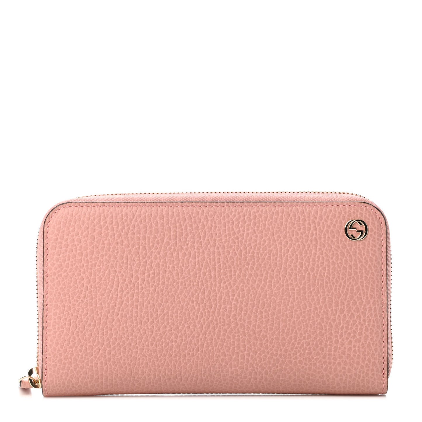 Dollar Calfskin GG Zip Around Wallet Soft Pink