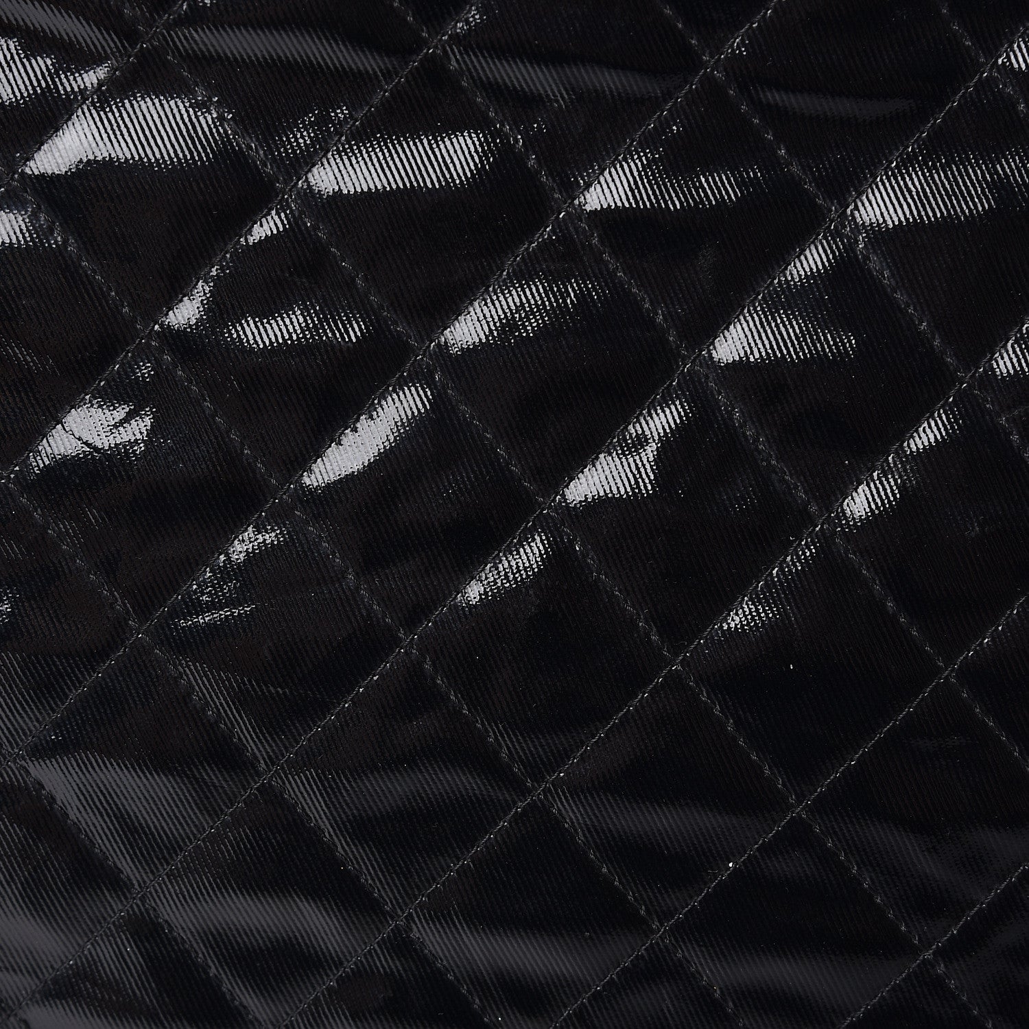 Chanel Calfskin Coated Canvas Quilted Tote Black 12 of 19
