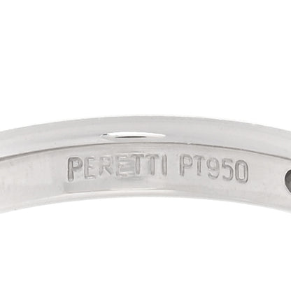 Tiffany Platinum Diamond Elsa Peretti Band Ring 53 6.5 4 of 5
