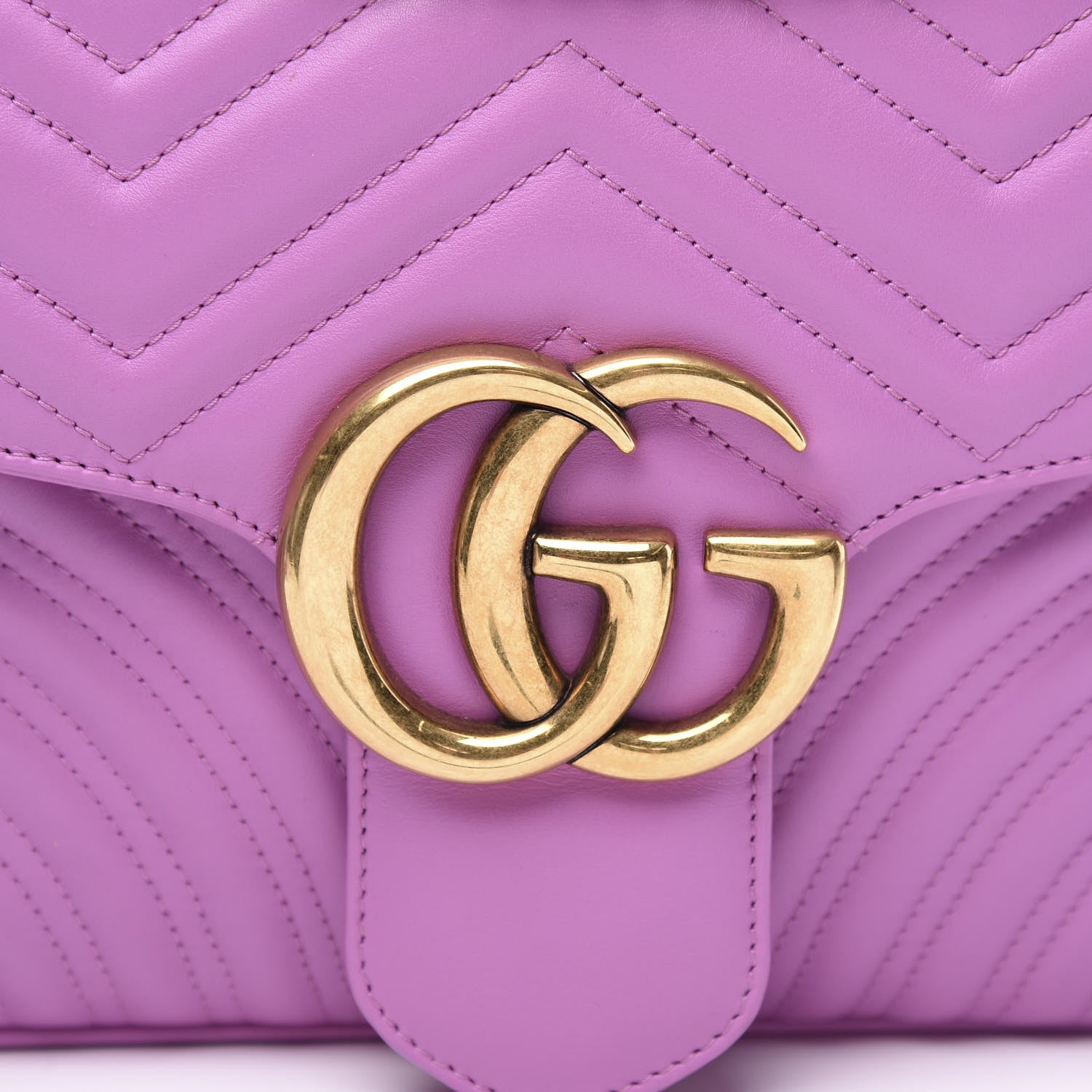 Gucci Calfskin Matelasse Medium GG Marmont Shoulder Bag Candy Mousse 10 of 10