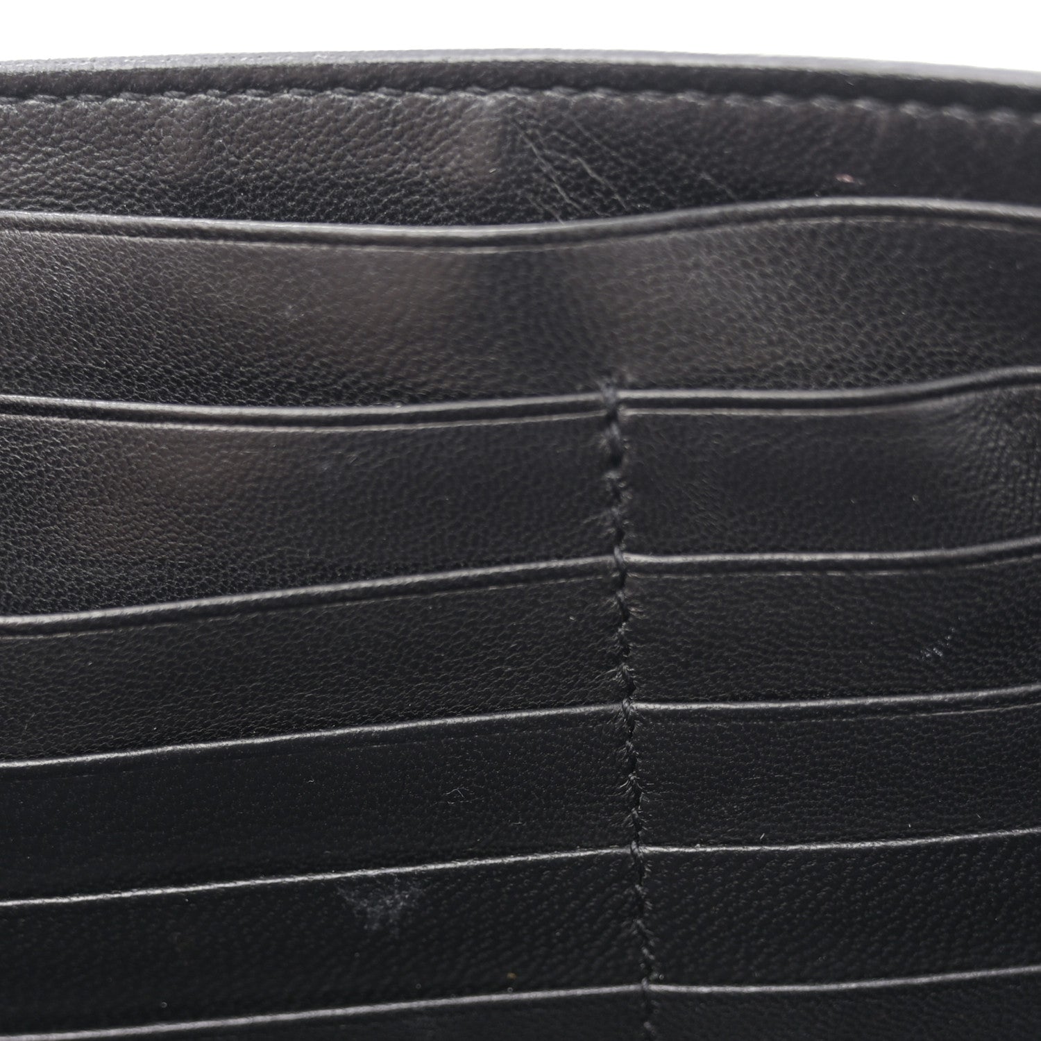 Saint Laurent Crocodile Embossed Calfskin Monogram Chain Wallet Black 10 of 12
