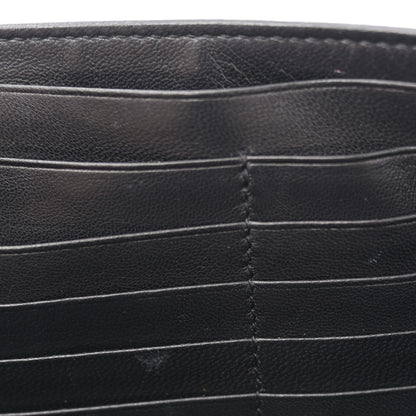 Saint Laurent Crocodile Embossed Calfskin Monogram Chain Wallet Black 10 of 12