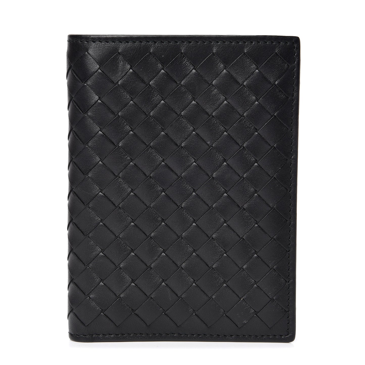 Nappa Intrecciato Bi-Fold Wallet Black