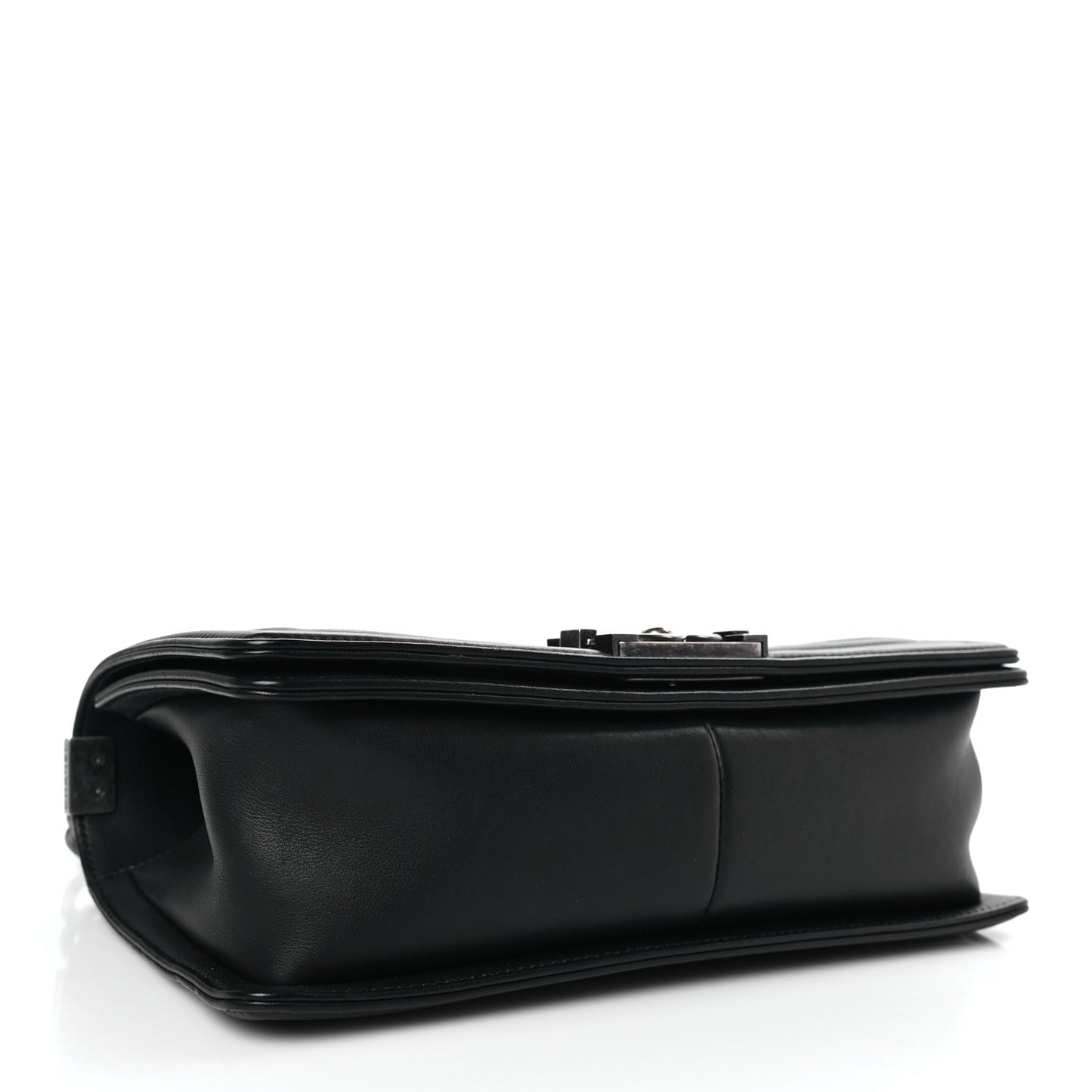 Calfskin Quilted Medium Boy Flap Black