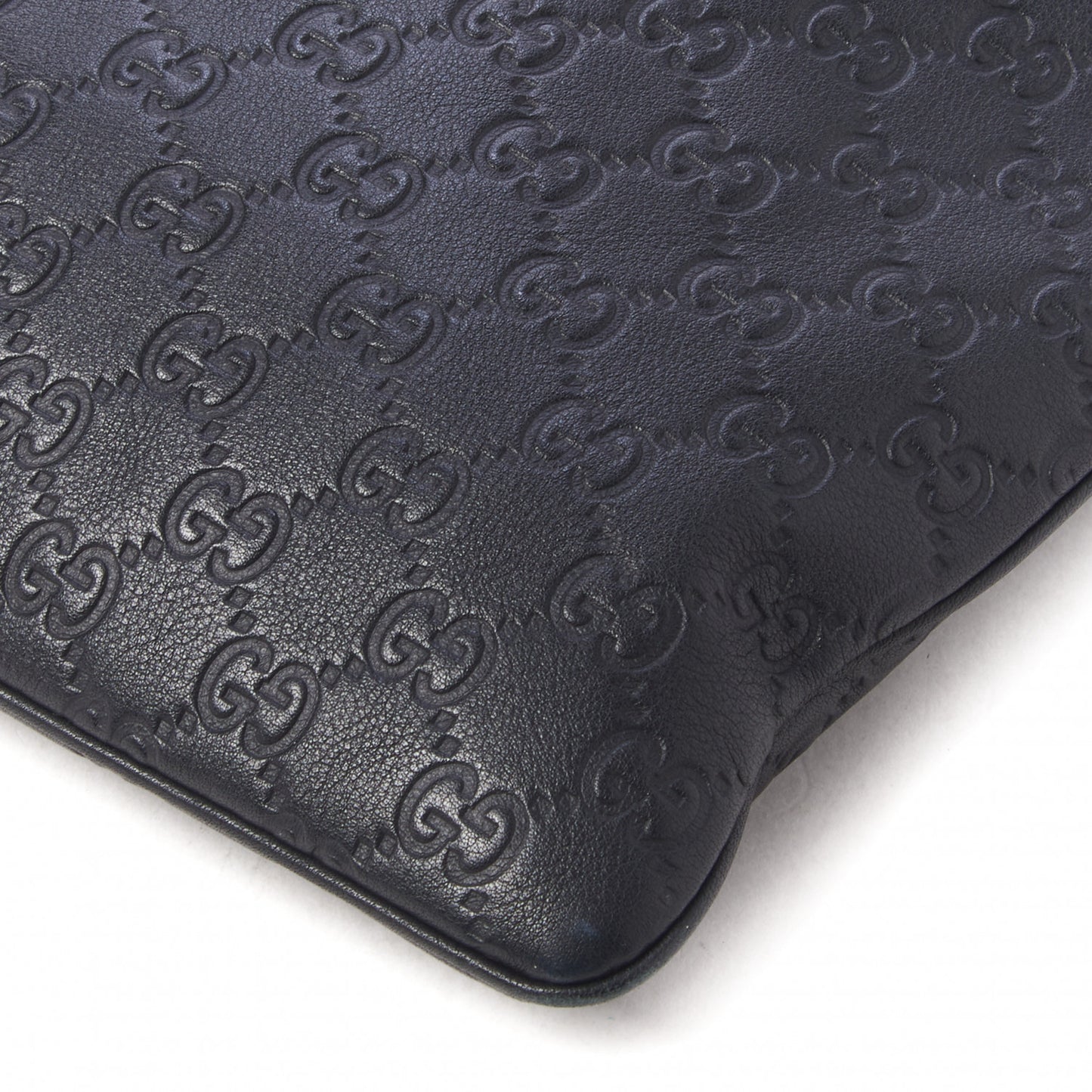 Guccissima Medium Flat Messenger Bag Black