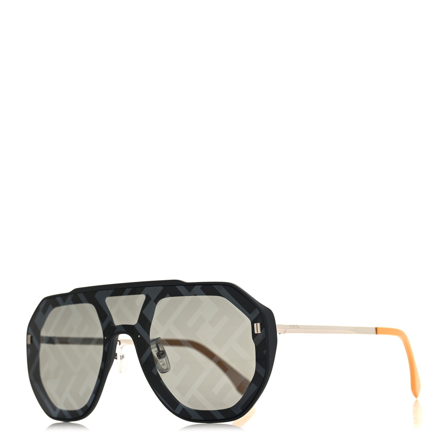 Acetate FF Aviator Sunglasses FE40006U Black Yellow