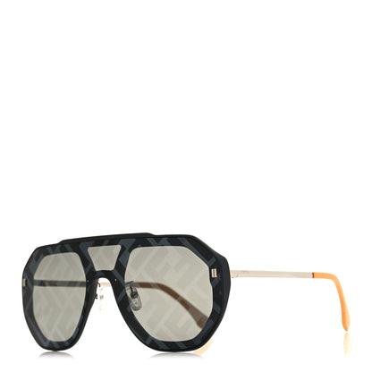 Fendi Acetate FF Aviator Sunglasses FE40006U Black Yellow 1 of 7