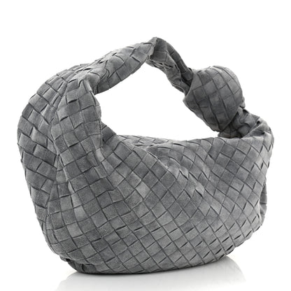 Bottega Veneta Suede Calfskin Intrecciato Teen Jodie Hobo Thunder 3 of 10