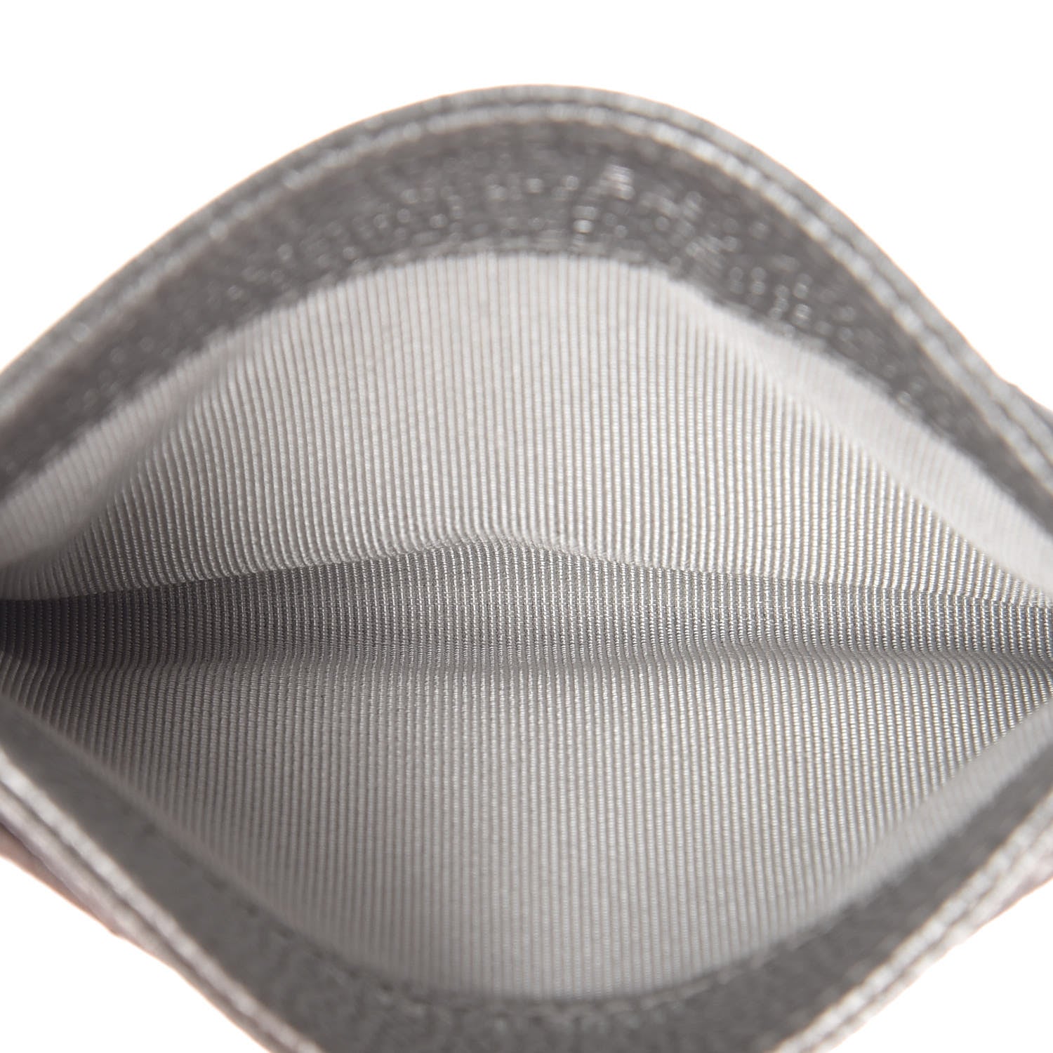 Chanel Metallic Caviar Quilted Card Holder Silver 9 of 16