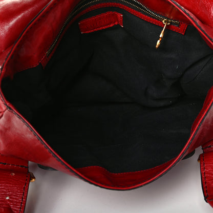 Valentino Garavani Calfskin Large Histoire Red 4 of 8