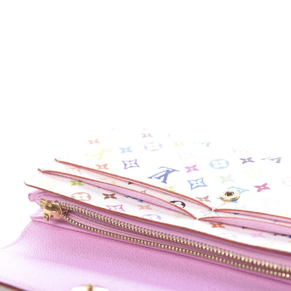 Louis Vuitton Monogram Multicolor Sarah Wallet White Litchi 8 of 8