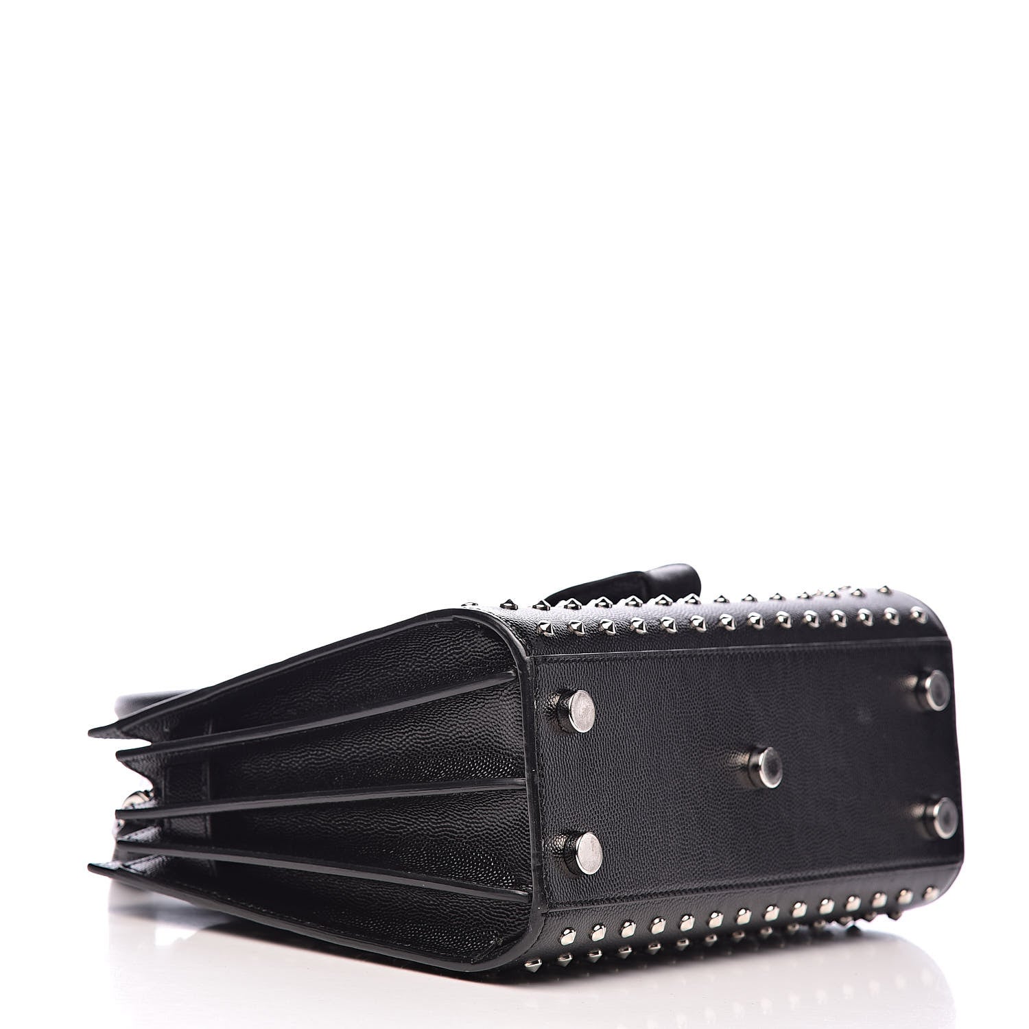 Saint Laurent Calfskin Studded Nano Sac De Jour Black 4 of 15