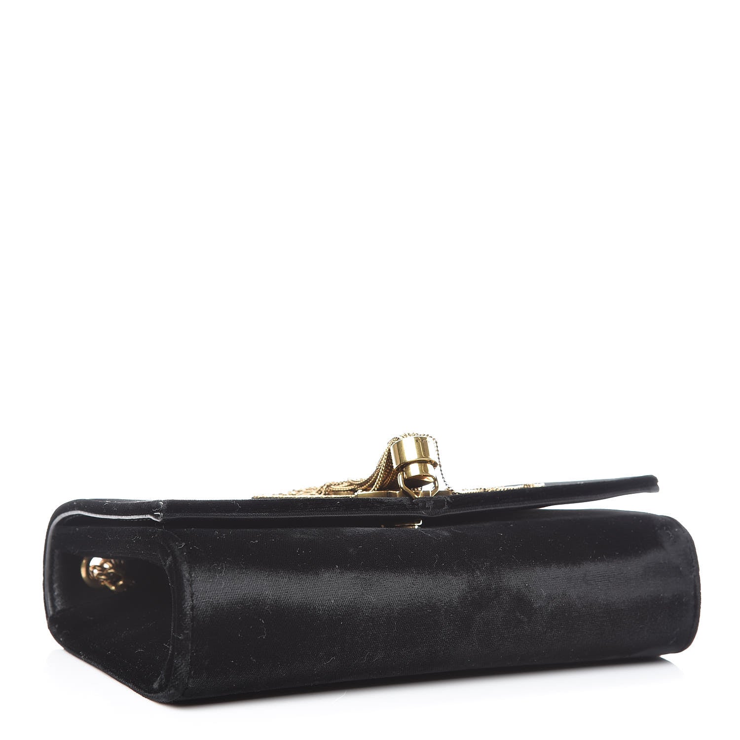 Saint Laurent Velvet Small Monogram Kate Tassel Shoulder Bag Black 4 of 11