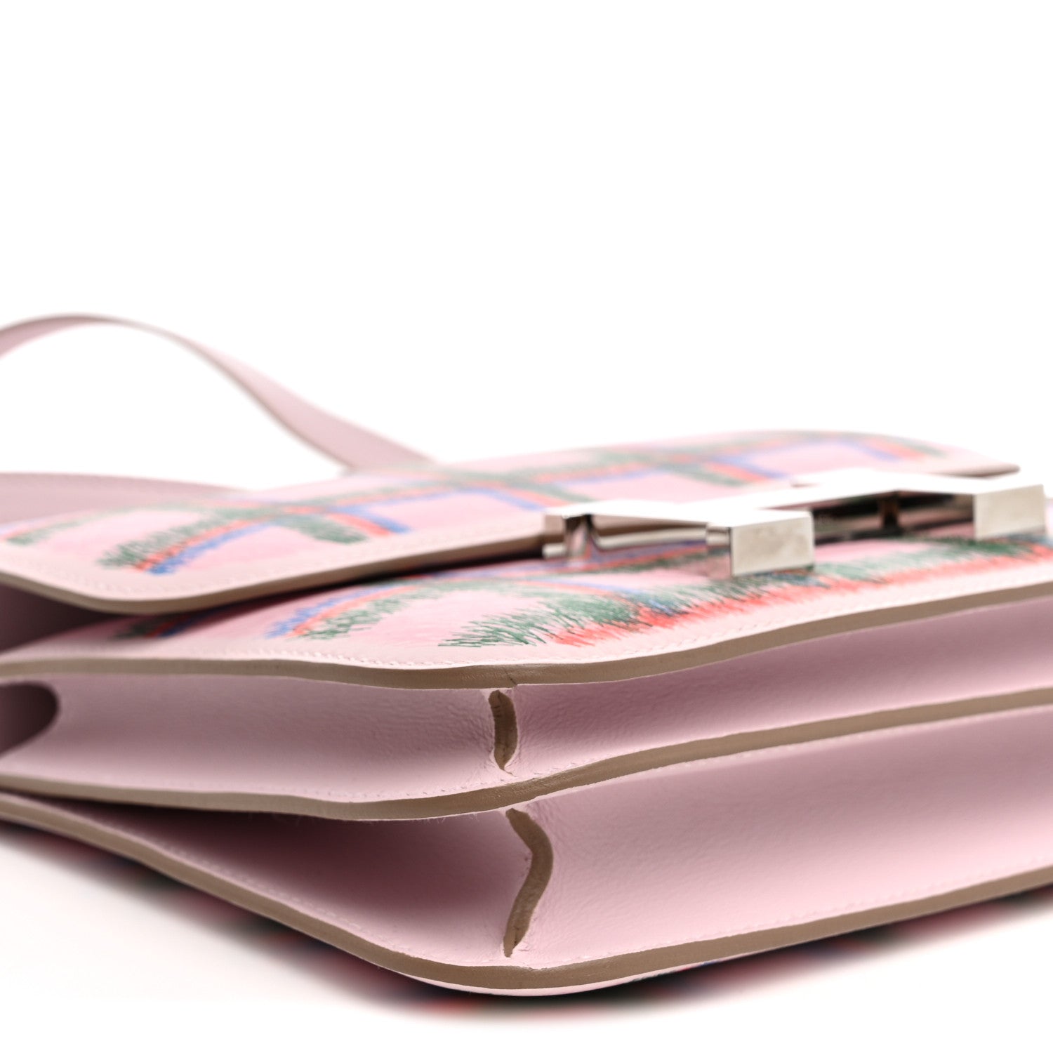 Hermes Swift Tartan Printed Constance 18 Mauve Pale 10 of 12