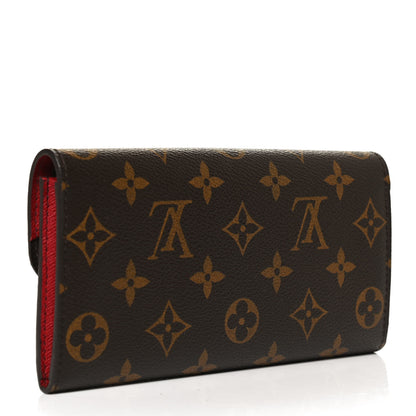 Louis Vuitton Monogram Emilie Wallet Rouge 3 of 12