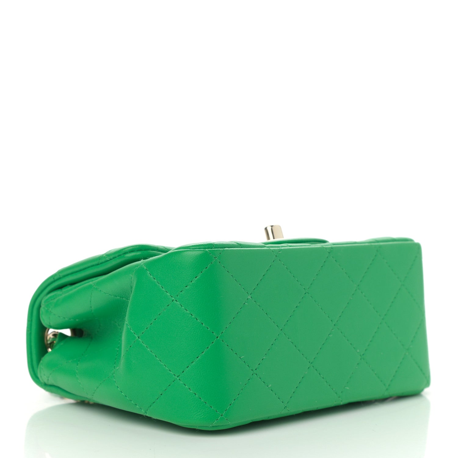 Chanel Lambskin Quilted Mini Square Flap Green 3 of 14