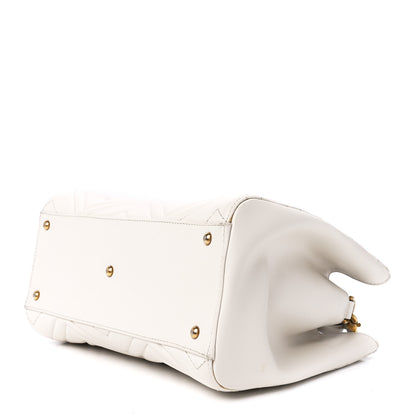 Gucci Calfskin Matelasse Small GG Marmont Tote White 10 of 12