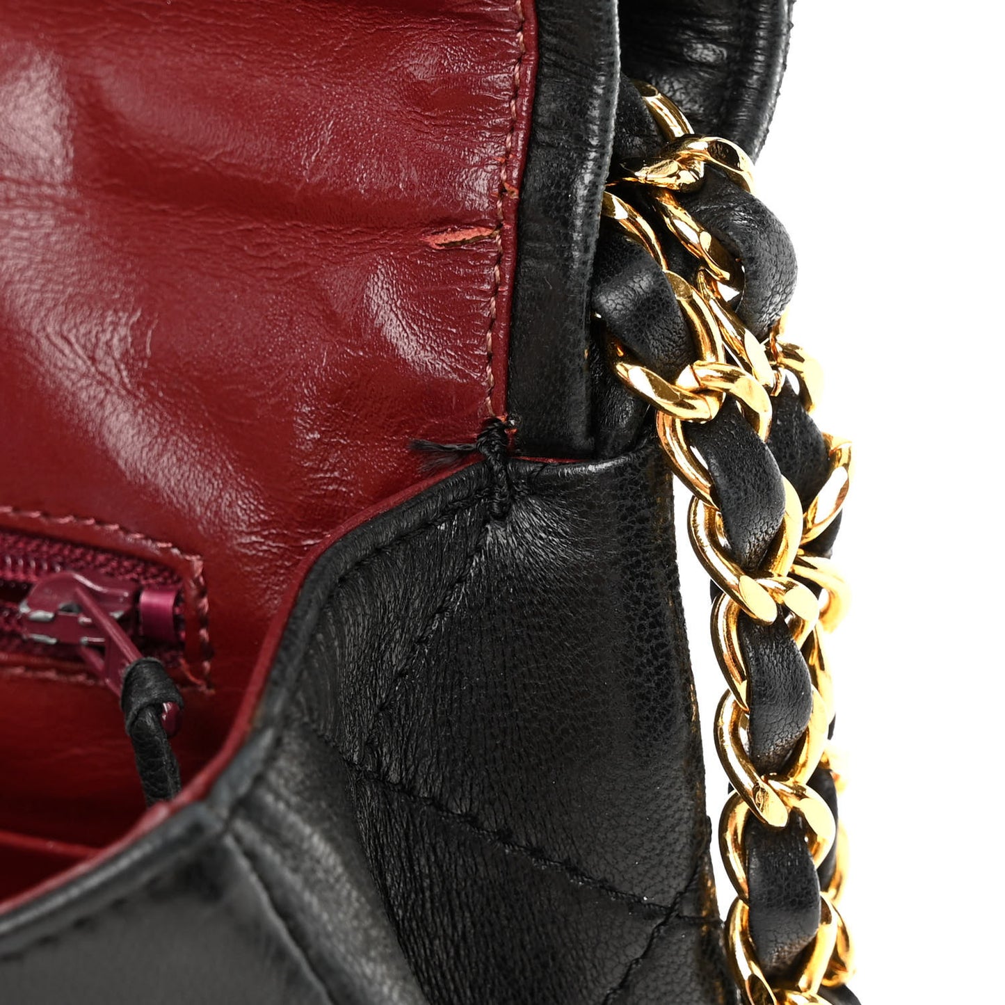 Lambskin Quilted Medium Single Flap Black
