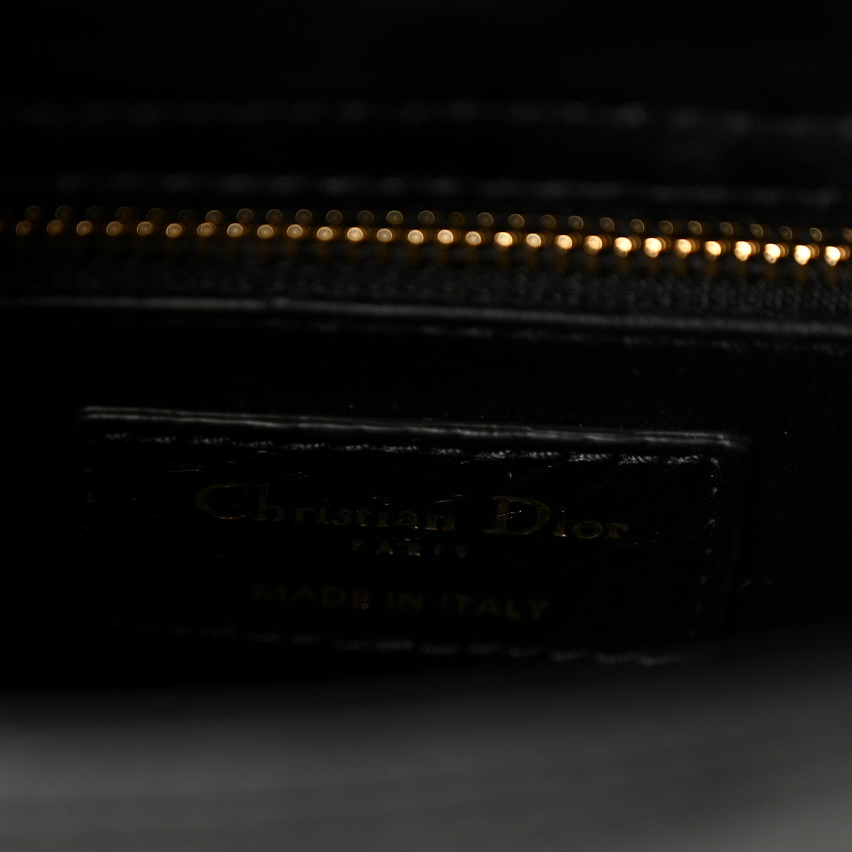 Alligator Mini Lady Dior Black