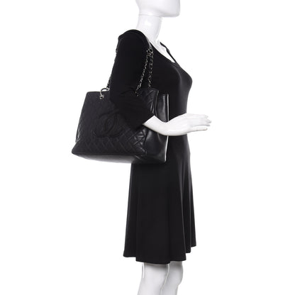 Chanel Caviar Quilted Grand Shopping Tote GST Black 2 of 17