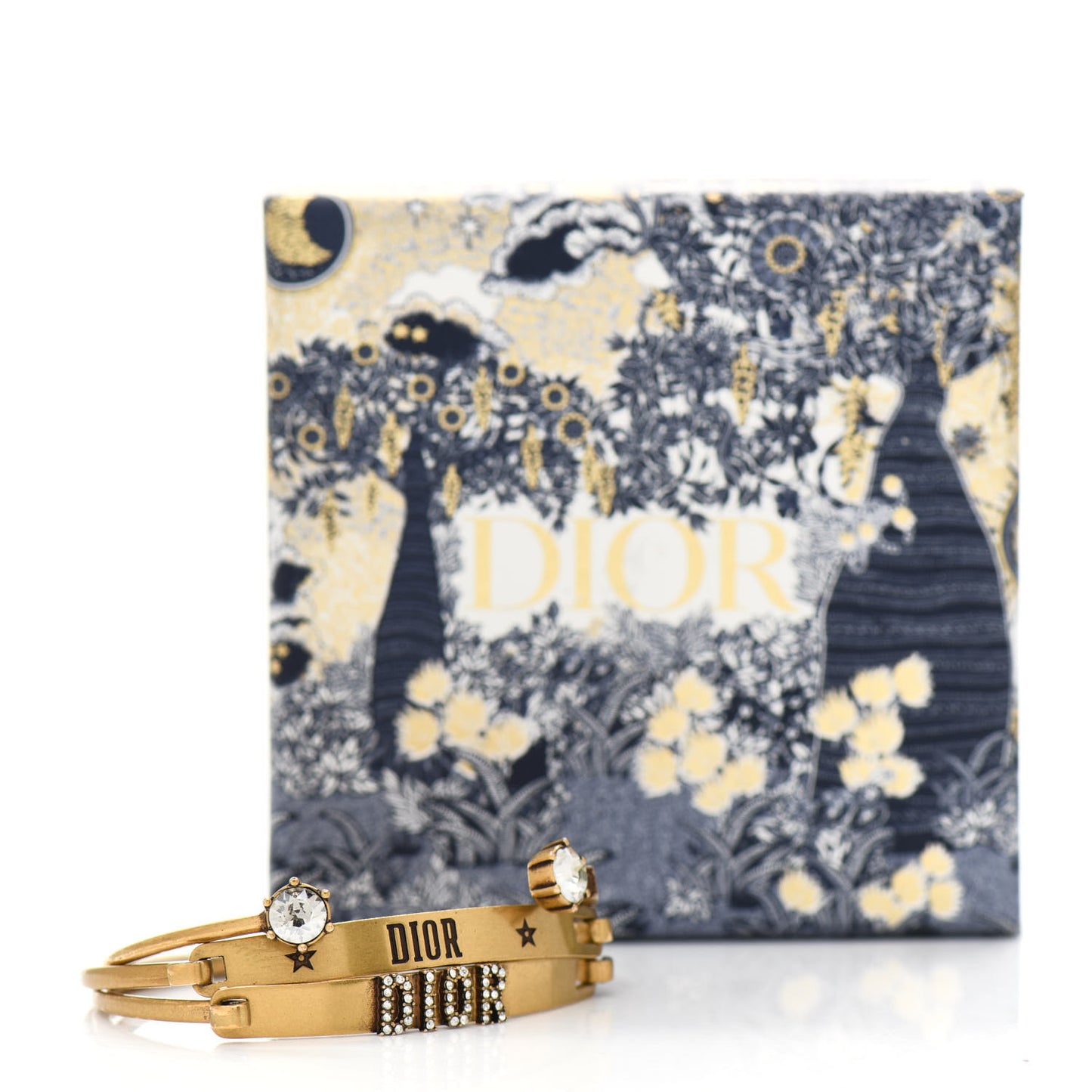 Metal Crystal Dio(r)evolution Bracelet Set Gold