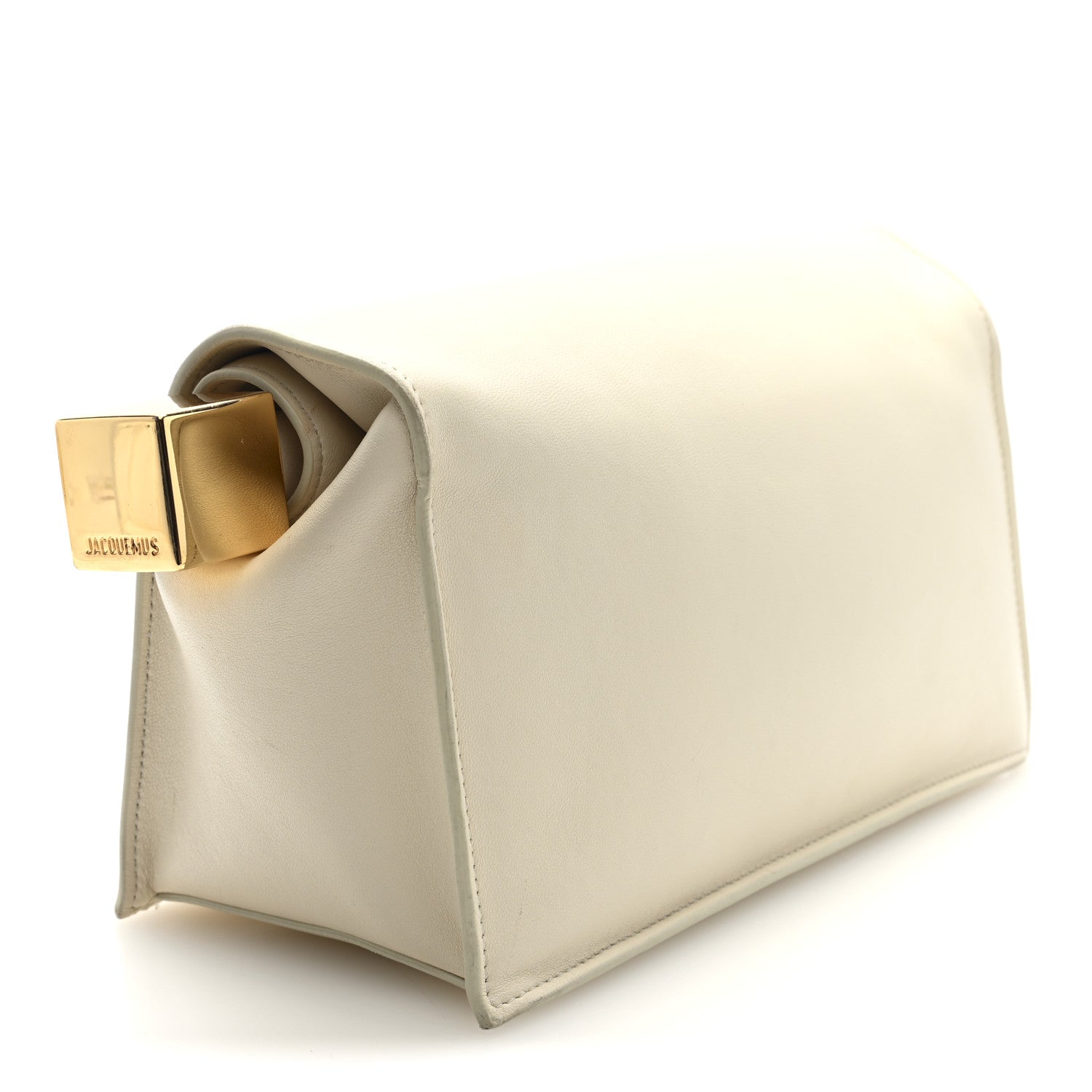 Jacquemus Smooth Calfskin La Pochette Rond Carre Light Ivory 3 of 9