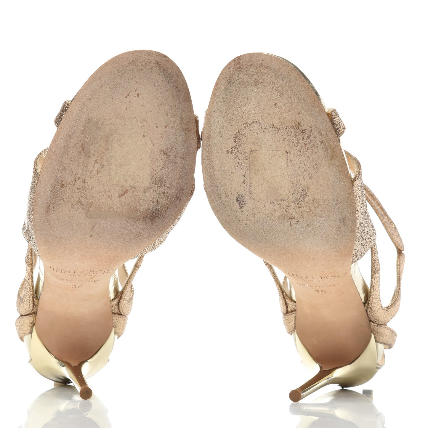 Glitter Leslie 100 Sandals 36 Gold