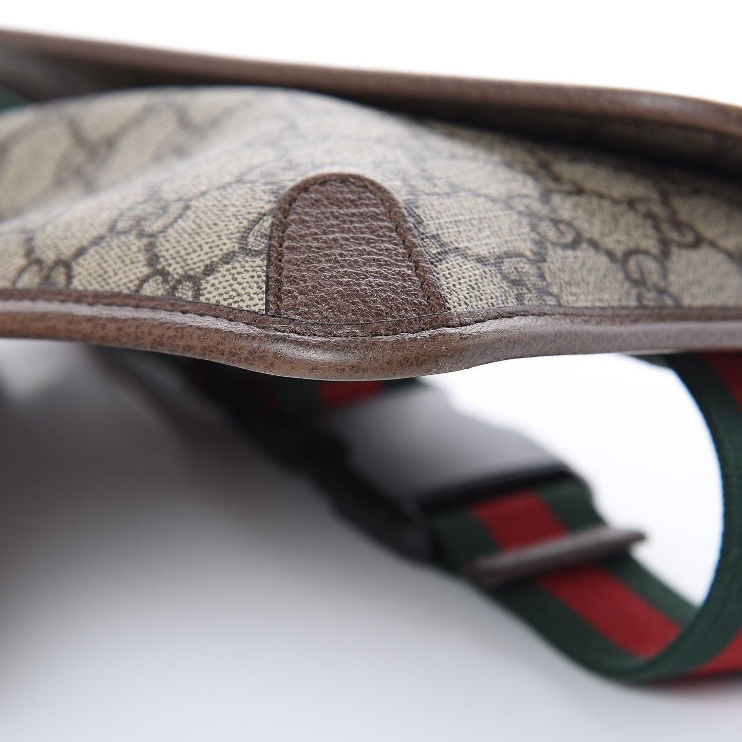 GG Supreme Monogram Neo Vintage Web Belt Bag Brown