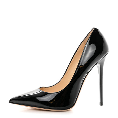 Jimmy Choo Patent Anouk 120 Pumps 38.5 Black 1 of 8