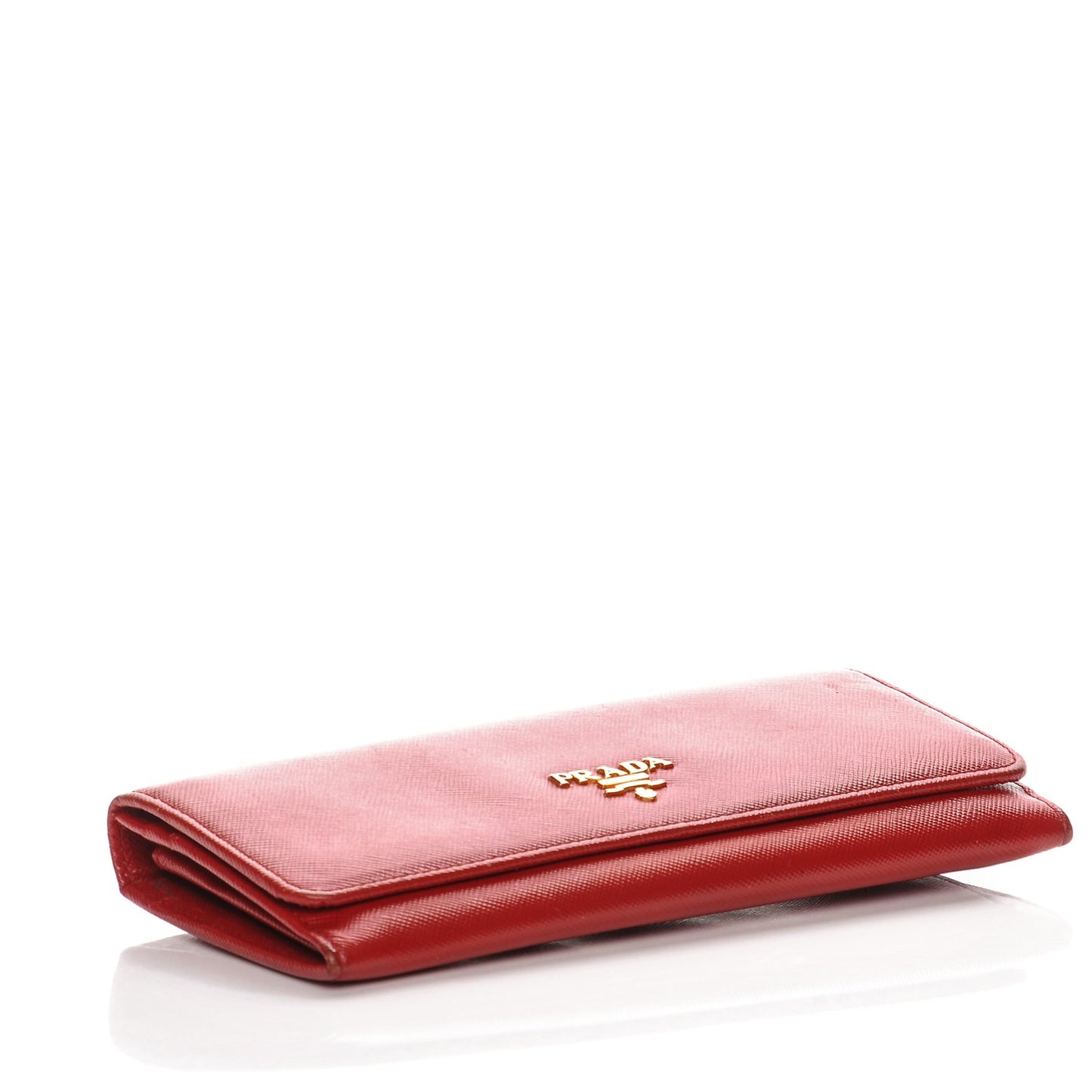 Saffiano Metal Continental Flap Wallet Fuoco