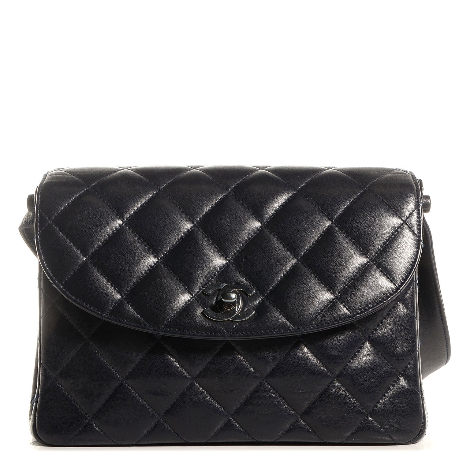 Chanel Lambskin Quilted Flap Shoulder Bag Black 1 of 9