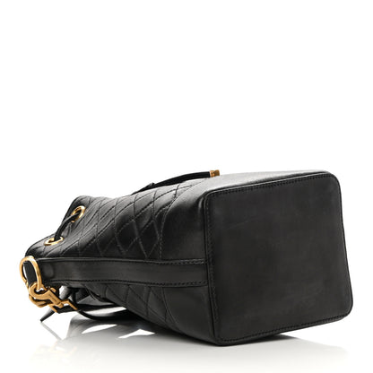 Saint Laurent Lambskin Quilted Small Emmanuelle Bucket Bag Black 4 of 10