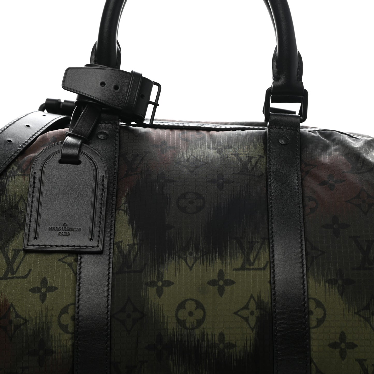 Nylon Monogram Camouflage Keepall Bandouliere 50 Kaki