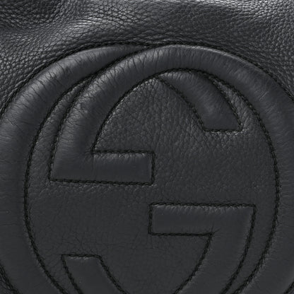 Gucci Pebbled Calfskin Medium Soho Chain Shoulder Bag Black 8 of 19