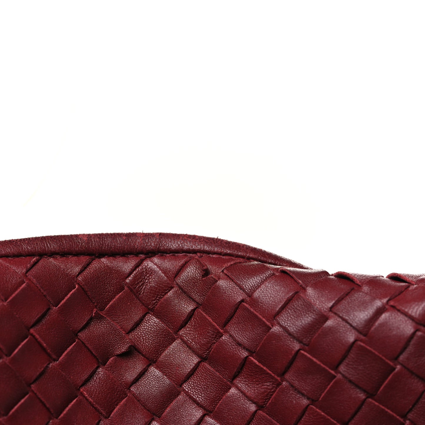 Nappa Intrecciato Large Veneta Hobo Vermillion