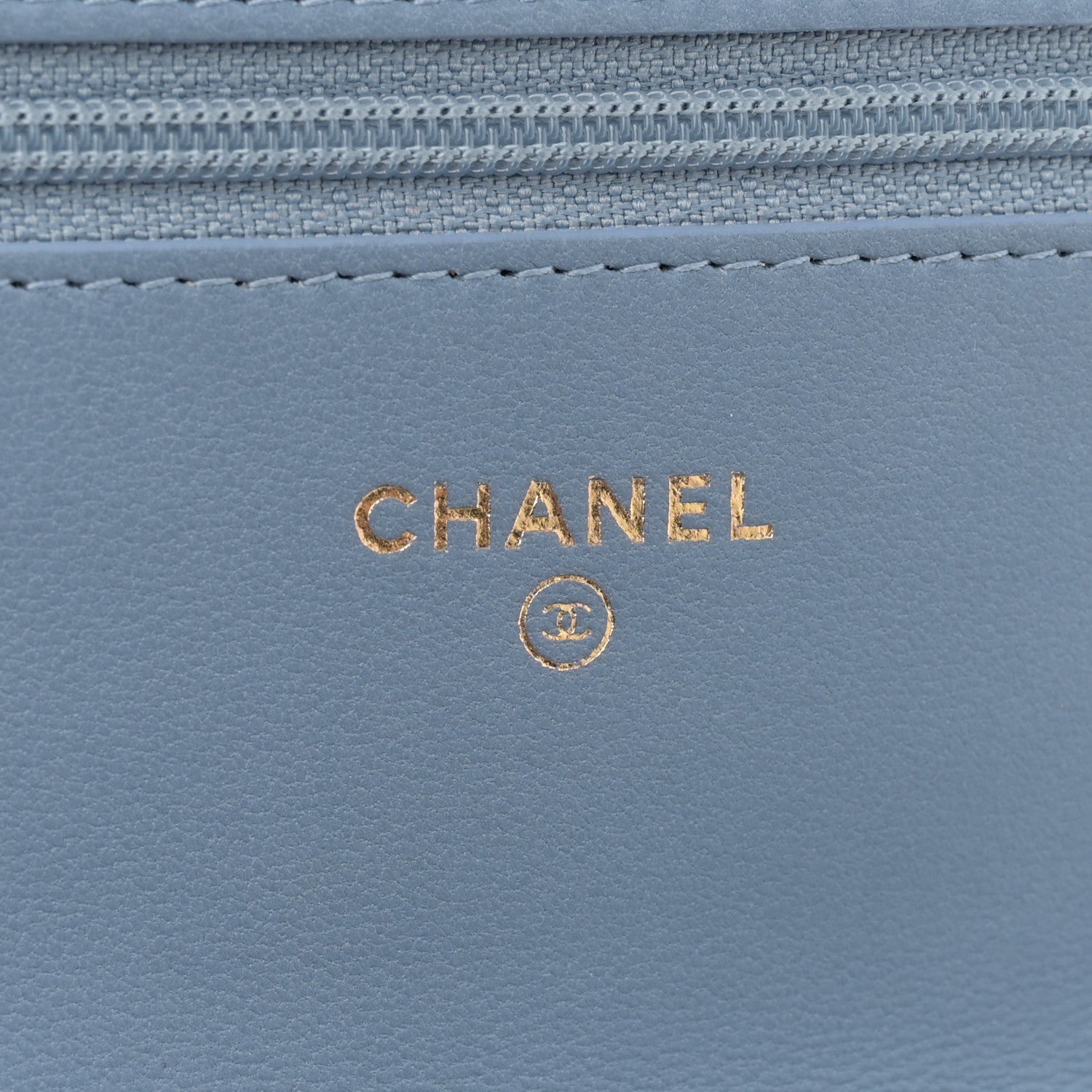 Chanel Denim Quilted Reissue Wallet On Chain WOC Blue 6 of 10