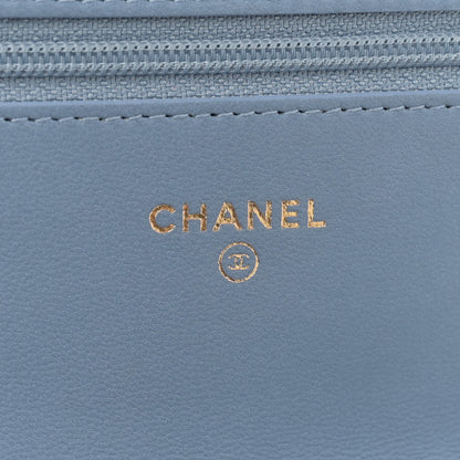 Chanel Denim Quilted Reissue Wallet On Chain WOC Blue 6 of 10