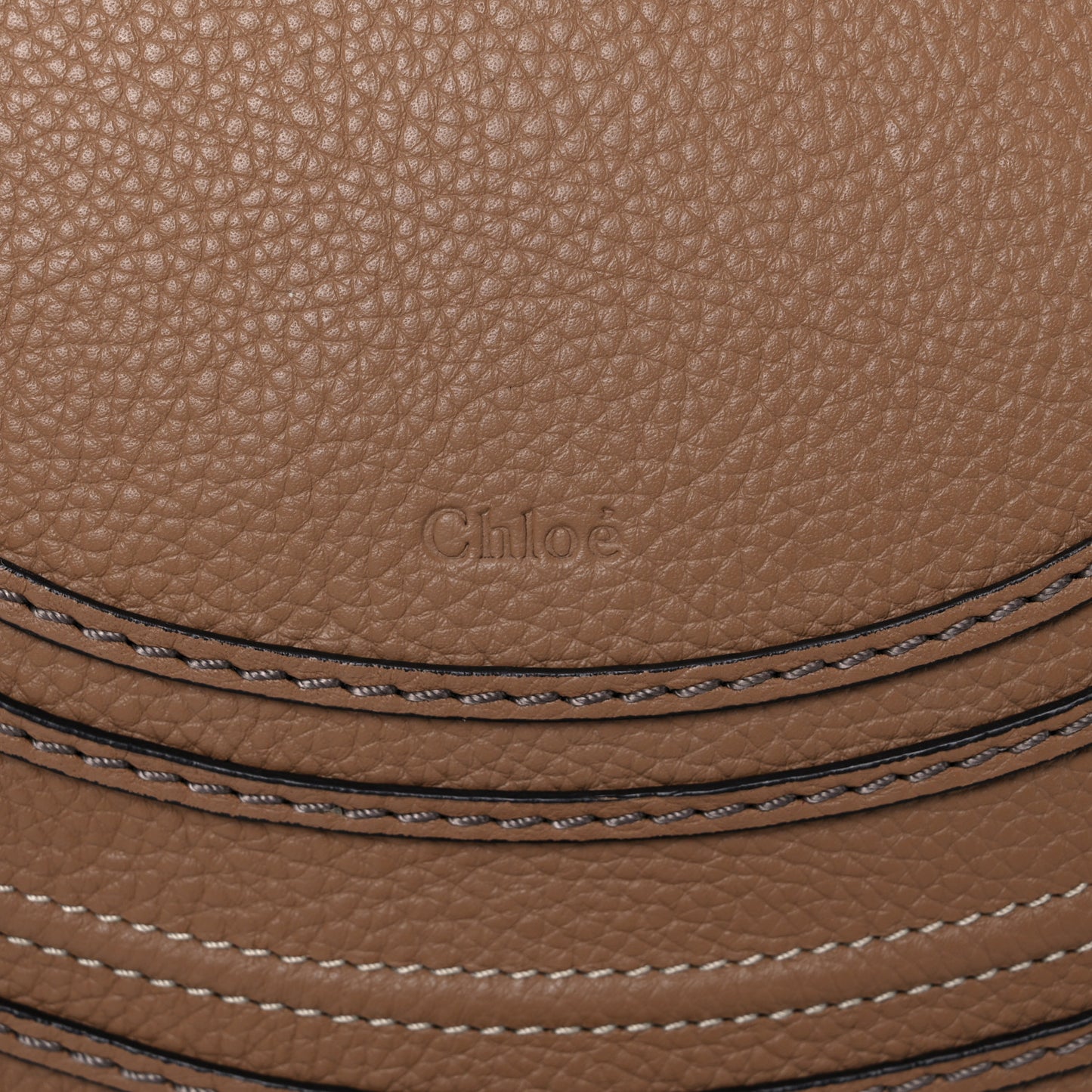 Calfskin Medium Marcie Round Crossbody Bag Nut