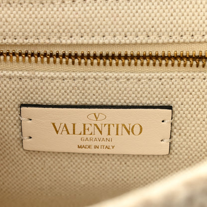 Valentino Garavani Knit Large Roman Stud Shoulder Bag Ecru 6 of 9