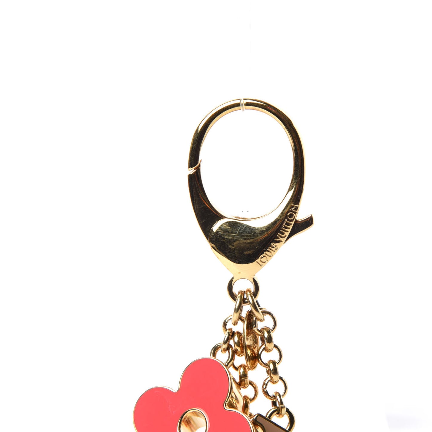 Fleur De Monogram Bag Charm Pink
