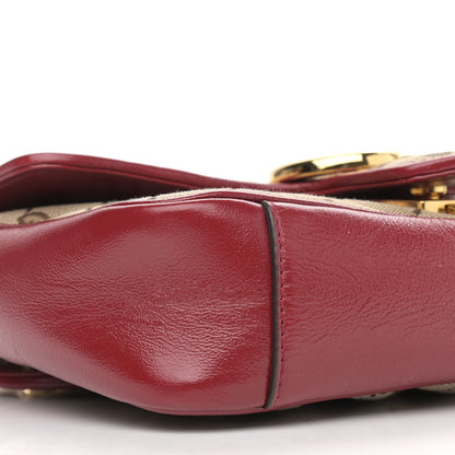 Gucci Monogram Azalea Calfskin Matelasse Diagonal Mini GG Marmont Shoulder Bag Beige Ebony New Cherry Red 9 of 10