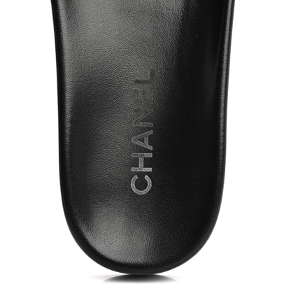 Chanel Fantasy Lambskin Chain Flat Sandals 39 Blue 7 of 9