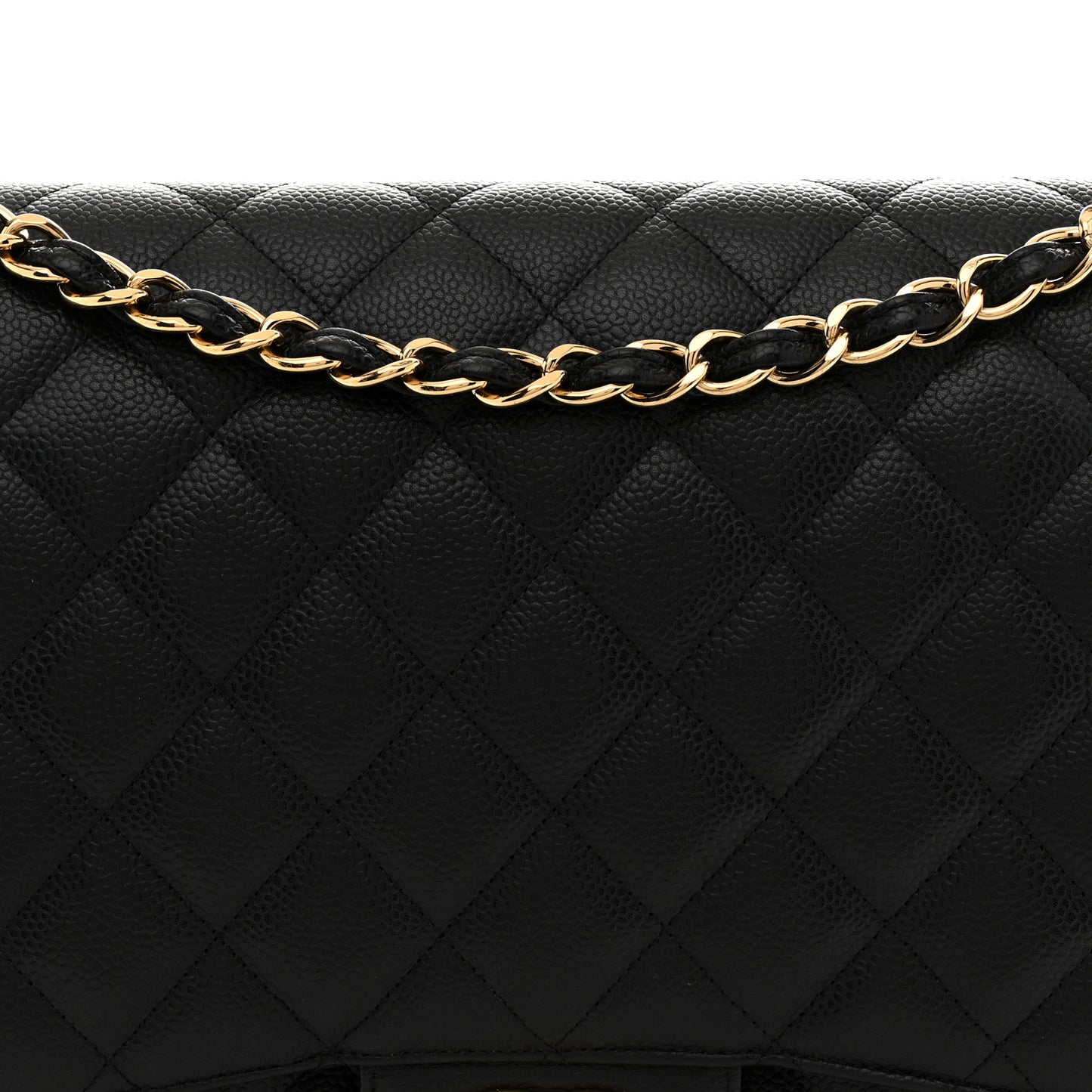 Caviar Quilted Maxi Double Flap Black