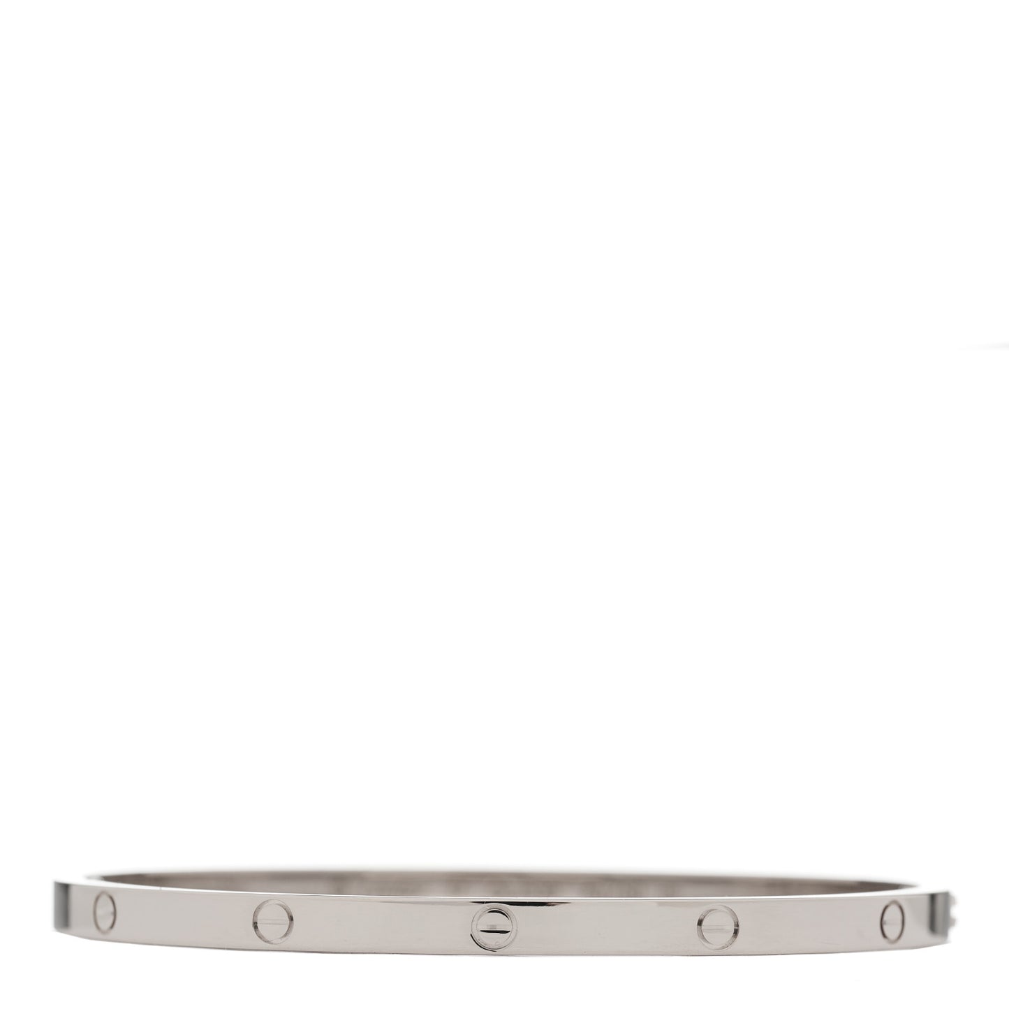 18K White Gold Small LOVE Bracelet 17