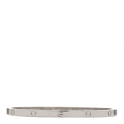 Cartier 18K White Gold Small LOVE Bracelet 17 1 of 5