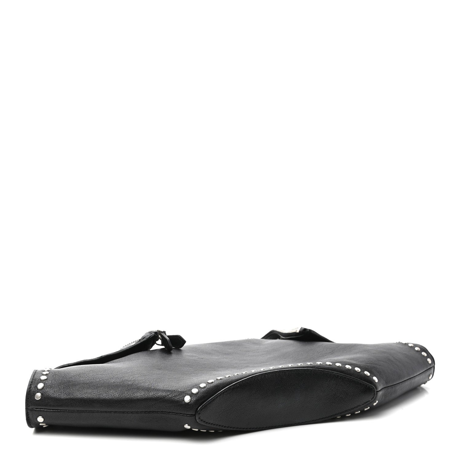 Alexander McQueen Calfskin Studded De Manta Clutch Black 4 of 9