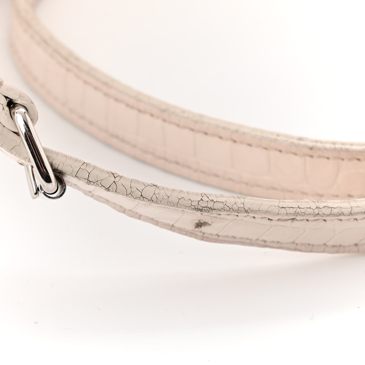 Saint Laurent Calfskin Crocodile Embossed Baby Sac De Jour Crema Soft 18 of 20