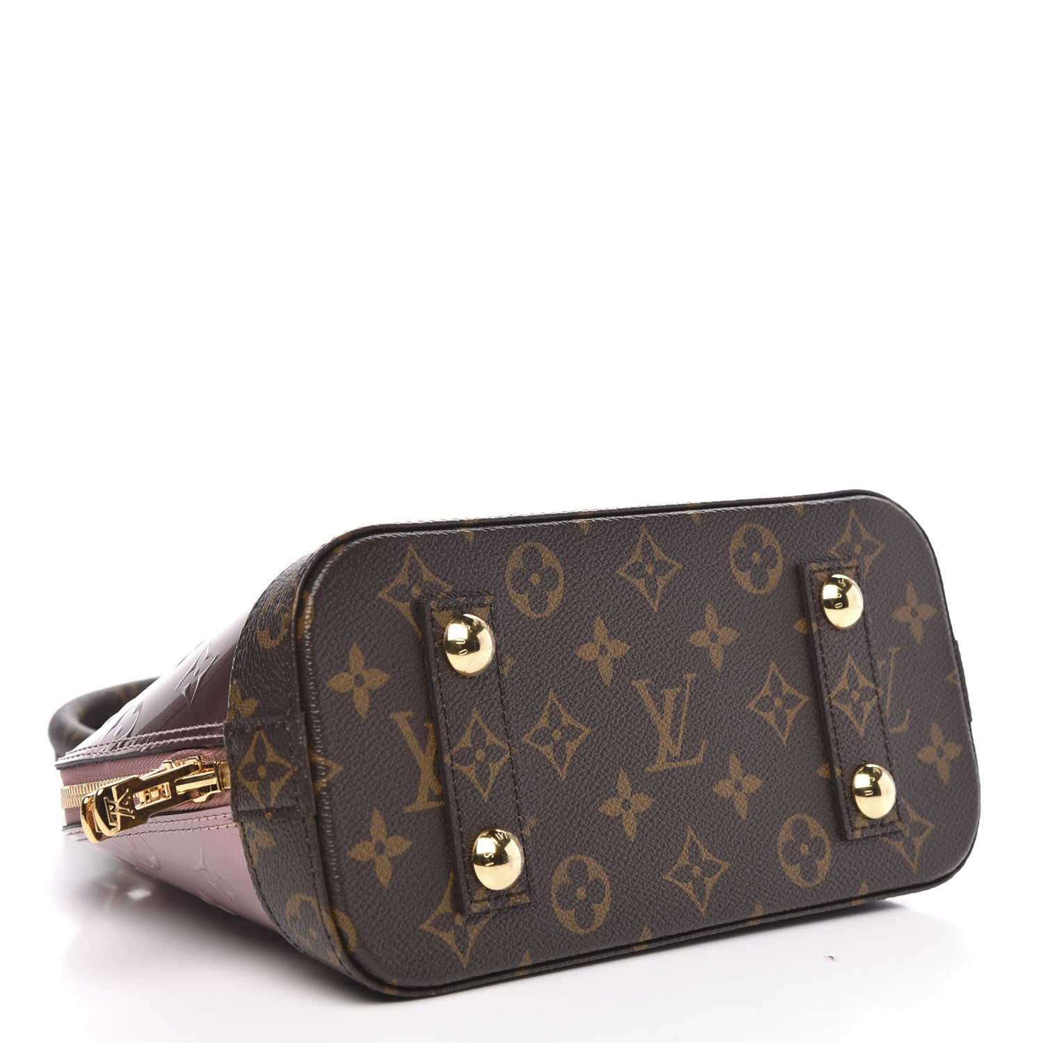 Louis Vuitton Vernis Monogram Alma BB Rose Pale Metallise 4 of 9